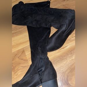 Suede Knee Boots